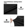thumbnail image 2 of Little Donkey Andy Men’s Ultra-Stretch Quick Dry Lightweight Bermuda Shorts Drawstring Zipper Pocket Hiking Travel Golf Black S, 2 of 6
