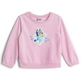 thumbnail image 3 of Bluey Ribbed Velour Sweatshirt and Jogger Pants Outfit Set Toddler to Little Kid, 3 of 5