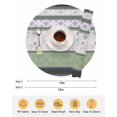 thumbnail image 6 of 15 Inch Round Placemats Set of 4, Green Stripes Abstract Non Slip Heat Insulation PP Table Mats, Geometric Spring Flowers Rustic Washable Place Mats for Kitchen Dining Party Table Decor, 6 of 7