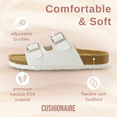 thumbnail image 4 of Cushionaire Women's Lane Cork Footbed Sandal – Comfortable Double Buckle Slip-On with Genuine Suede Footbed & Arch Support Slide Sandals for Women, 4 of 10