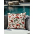 thumbnail image 4 of Outdoor Pillows Waterproof, Red Mushrooms Bedding Throw Pillows with Insert for Couch Sofa Bed, Maple Leaves Plants Vintage Botanical 16x16 Inch Pillowcases Decorative Camping Patio Pillow Set of 1, 4 of 8