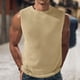 thumbnail image 1 of pstuiky Camisetas sin mangas para hombre, Blusa deportiva sin mangas con cuello redondo y estampado liso informal para hombre Chaleco para hombre xxl, 1 of 5