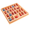 thumbnail image 5 of Kghios Montessori Alfabeto móvil pequeño de Madera con Caja y tapete Grande Materiales de Aprendizaje de ortografía preescolar Juguetes (Rojo y Azul), 5 of 5