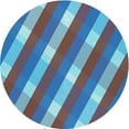 thumbnail image 1 of Ahgly Company Machine Washable Indoor Round Transitional Midday Blue Area Rugs, 7' Round, 1 of 7