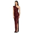 thumbnail image 4 of DVKOVI Gowns and Evening Dresses Maxi Dress Formal Women's Sleeveless One Shoulder Sequin Dress Slit Slim Long Dress Red M, 4 of 5