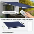 thumbnail image 4 of Outsunny 16' x 10' Electric Retractable Awning, Sun Shade Shelter with Remote Controller and Crank Handle for Deck, Balcony, Yard, Dark Blue, 4 of 10