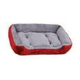 thumbnail image 4 of Cama para perros jinwen suave con funda extraíble Sofá cama lavable rojo 60 cm x 45 cm, 4 of 8