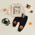 thumbnail image 2 of yboeqw 2Pcs Baby Boy Fall Clothes Infant Toddler Outfits Set Long Sleeve Letter Print Shirt Tops Pant Set Beige,Size 12-18 Months, 2 of 6