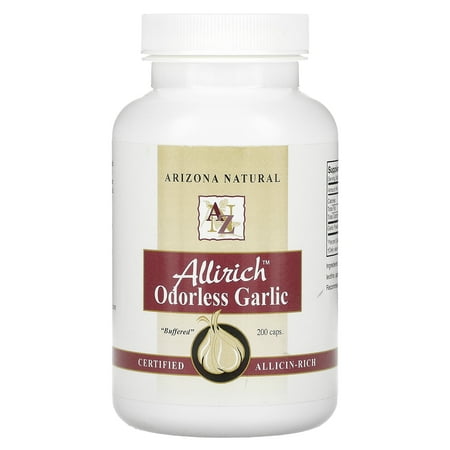 Arizona Natural Allirich, Odorless Garlic, 200 Caps (85 mg Per Capsule)