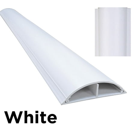 Cable Shield Floor Cord Cover Protector Color White Length 36 Width 1 8 Per Channel Total 4 75 Electriduct