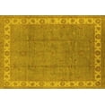 thumbnail image 1 of Ahgly Company Machine Washable Indoor Rectangle Oriental Yellow Traditional Area Rugs, 2' x 3', 1 of 4