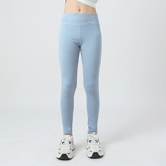 Girls Athletic Leggings for Dance Running Yoga and Workouts Stylish Active Tights with Convenient Pockets
