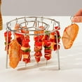 thumbnail image 6 of Stainless Steel Fryer Grill Rack With Round Hanging Design And 12 Vertical Skewers, No-Flip Technology For Even Heating, Large Capacity And Easy To Clean For Family Cooking And, 6 of 7