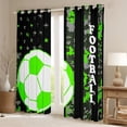 thumbnail image 2 of Manfei 3D Soccer Kids Curtains Pack of 2 (42x84 Each), Cartoon Football Sport Curtains Blackout, Vintage US Flag Bedroom Curtains, Curtains and Drapes Room Decor, 2 of 6