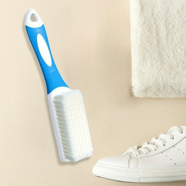 Cepillo de limpieza multiusos de mango largo | Cerdas suaves para azulejos de baño, duchas y superficies duras | Cepillo ergonómico para el hogar y alfombras