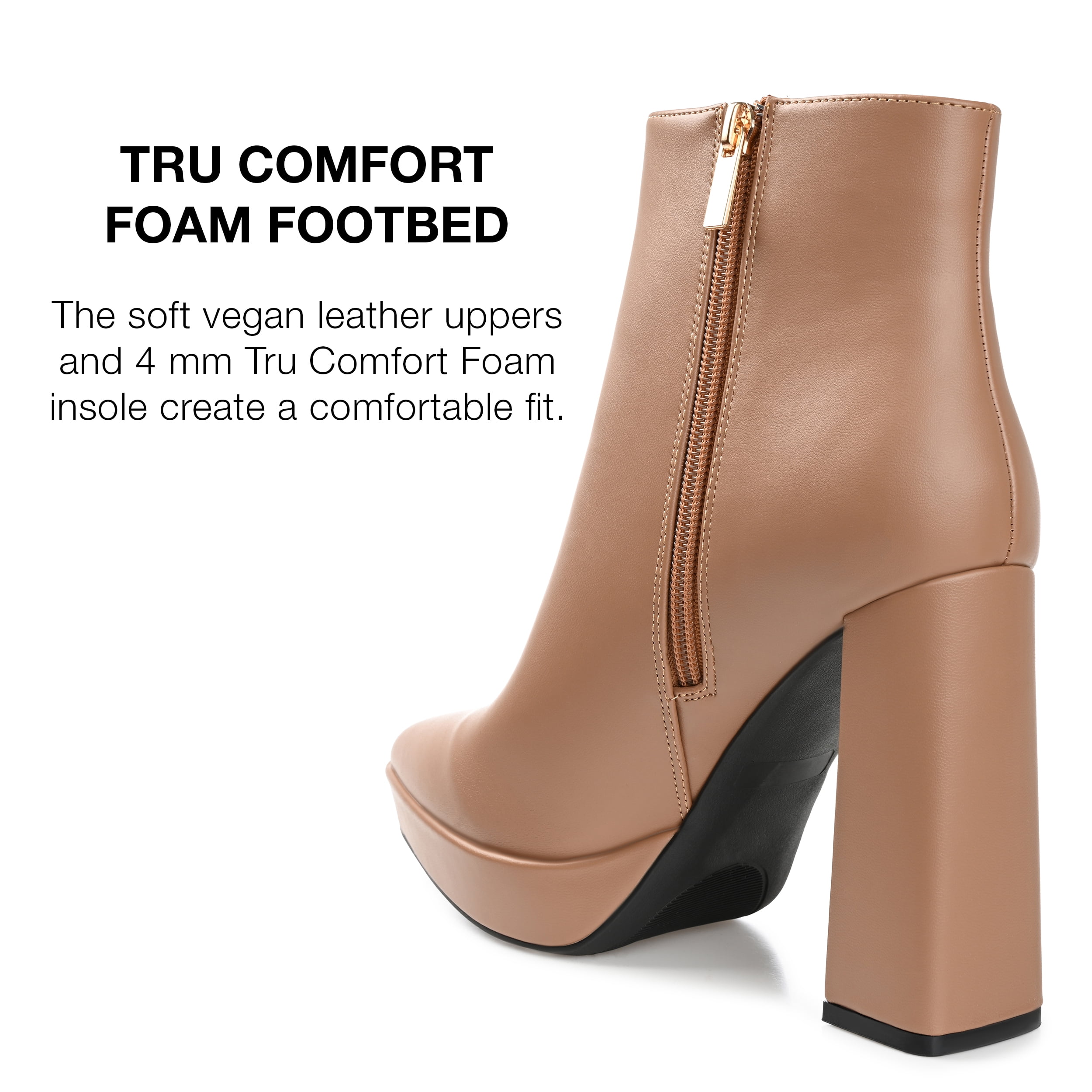 Journee Collection Womens Marnnie Pointed Toe Platform Ankle Booties