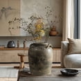 thumbnail image 2 of LuxenHome Vintage Farmhouse Brown Jug 15 Inch Tall Terracotta Vase, 2 of 10