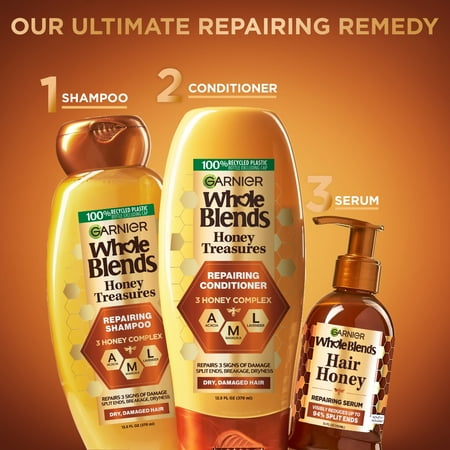 Garnier Whole Blends Repairing Shampoo with Honey and Beeswax, 3 fl oz