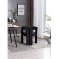 thumbnail image 4 of Modern Velvet Dining Chair Set of 2, Funky Barrel Accent Chairs, Upholstered Armchair Comfy Side Chair for Kitchen Living Room Dining Room, Black, 4 of 8