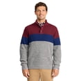 thumbnail image 1 of Suéter IZOD para hombre con cuello mock y botones, terciopelo color vino, XXL, 1 of 3