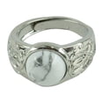 thumbnail image 1 of lionlar highdealcrafts Pierre Précieuse Turquoise avec Filigrane Réglable - Blanc, 1 of 9