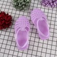 thumbnail image 5 of Fridja Toddler Sandles Girls Jelly Sandals Rubber Sole Closed Toe Princess Flat Summer Shoes for 1-4 Years Old Kids, 5 of 7