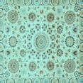 thumbnail image 1 of Ahgly Company Indoor Square Abstract Light Blue Modern Area Rugs, 7' Square, 1 of 4