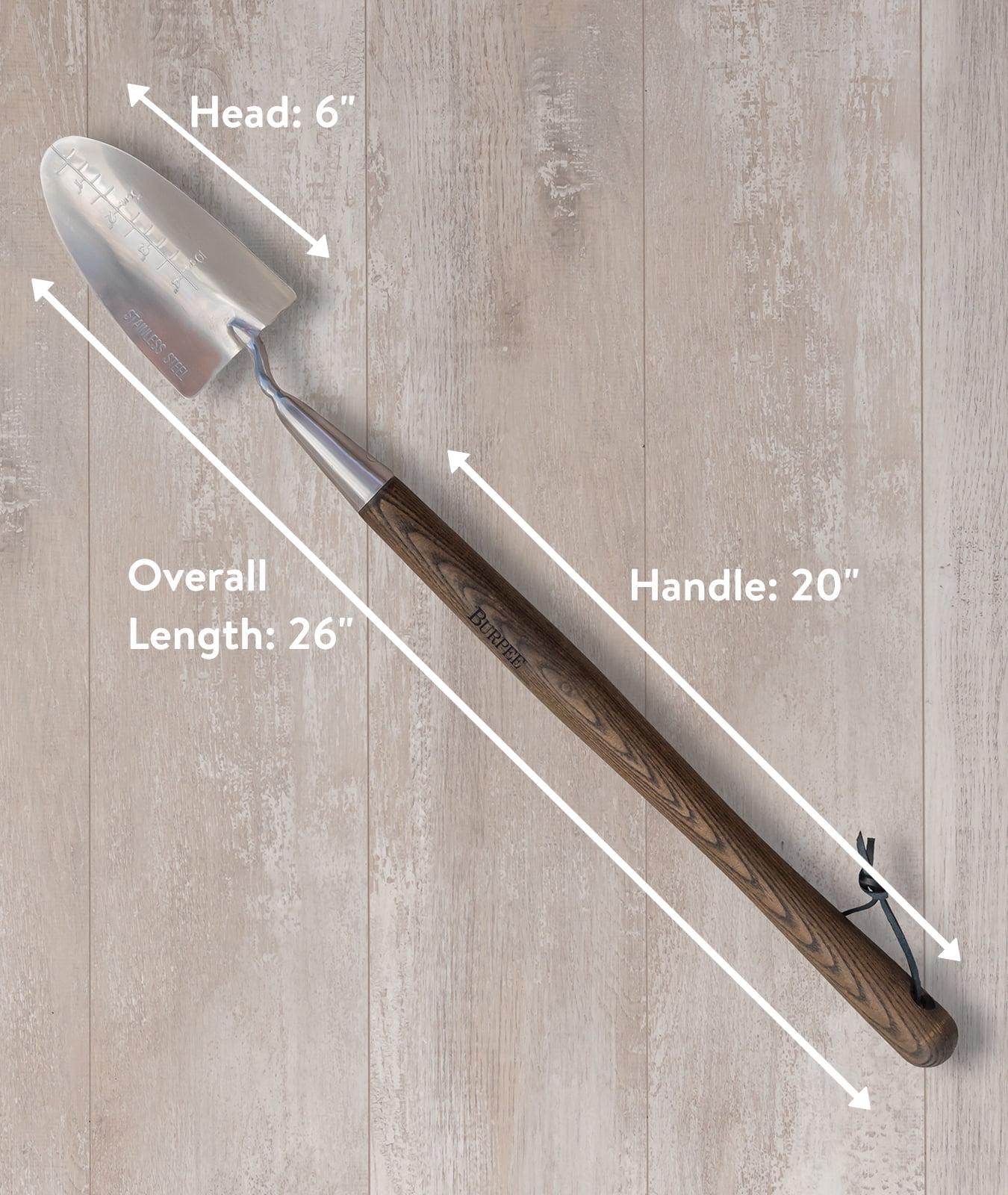 Garden Tools - Burpee Stainless Steel Long Handle Trowel