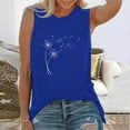 thumbnail image 2 of BLVB Summer Tank Tops for Women Printed Round Neck Sleeveless T-Shirts Casual Loose Going out Blouse Tees, 2 of 5