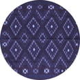 thumbnail image 1 of Ahgly Company Indoor Round Southwestern Blue Country Area Rugs, 3' Round, 1 of 4