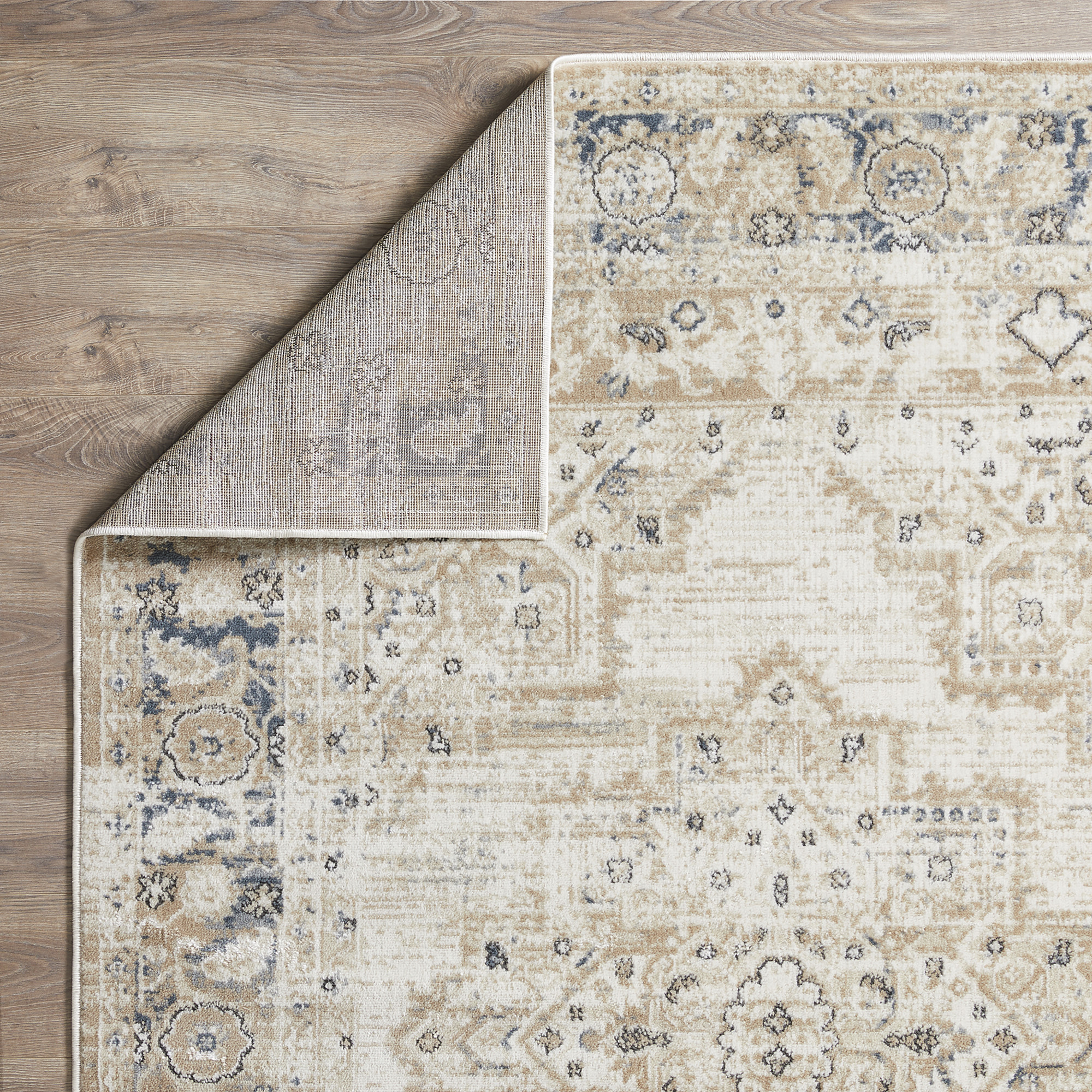 Loomaknoti Kehleigh Zayari 9' x 12' Ivory Oriental Indoor Area Rug
