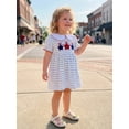 thumbnail image 6 of BemeyourBBs Kids Toddler Baby Girl 4th of July Dress Independence Day Outfit Patriotic Baby Girl Summer Clothes Short Sleeve Doll Collar Star Embroidery Casual Dress, 6 of 9