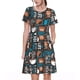 thumbnail image 1 of Disketp Coffee Lover Print para Vestido de Manga Corta para Mujeres, Vestidos de Verano para Mujeres, Casual y Holgado para la Playa, 1 of 6
