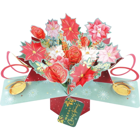 Second Nature Pop Up Christmas Card Christmas Bouquet