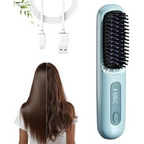 Numoya Go Brush Pro, 2025 Upgrade Numoya Portable Straightener Brush - Gobrush Pro, Portable Straightener for Travel (Blue)