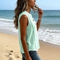 thumbnail image 5 of Womens Summer Tank Tops, Sleeveless Shirts for Women Casual Solid Color Button Down Dressy Blouses Mothers Gifts, 5 of 6