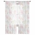 thumbnail image 2 of Pink And Flowers Roses Window Treatment Tulle Modern Sheer Curtains for Kitchen Living Room Bedroom Curtains r, 2 of 7