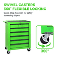thumbnail image 5 of 6 Drawer Tool Chest Cabinet with Ball Bearing Drawer Slides,20"W Rolling Metal Tool Chest with 6 Drawers,Steel Tool Storage Box Organizer,Green, 5 of 8