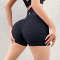 thumbnail image 2 of Pantalones cortos deportivos de cintura alta Fitness Yoga Mujeres Running Gym Leggings (Negro), 2 of 3