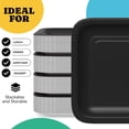 thumbnail image 4 of Exquisite Black Square Paper Plates, 7", 50 Count, Heavy Duty 350 GSM, Disposable Party Plates, 4 of 6