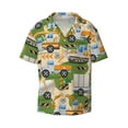 thumbnail image 3 of Goofa Construction Machinery1 Printed Men's Casual Short-sleeved Shirt,Lightweight Breathable Button-down,Summer Casual men's top,Versatile Fashion shirt-Small, 3 of 7