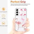 thumbnail image 5 of Flamingo Collage Clear Case for Samsung Galaxy S22 Plus,Aesthetic Art Design Case for Men Women,Unique Trendy Transparent TPU Bumper Case Cover, 5 of 5