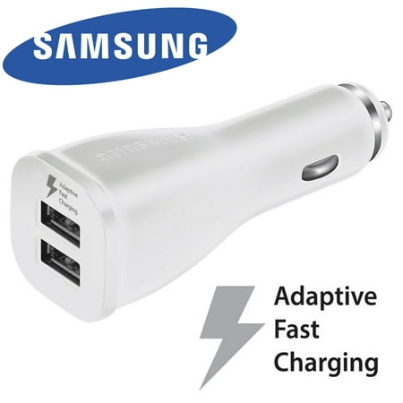 Original Samsung Dual USB Car Charger Adaptive Fast Vehicle Charger For Samsung Galaxy S8 S8+ S9 S9+ Note 8 Note 9 Apple iPhone X, XS, XS Max, XR 8 8 Plus Lg HTC Google Pixel Android Phones and Tablet