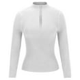 thumbnail image 6 of ZyeKqe Sweaters for Women High Neck Long Sleeve Shirts Ribbed Knit Going out Tops Slim Fitted Stretchy Basic Tees, 6 of 6