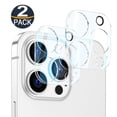 thumbnail image 1 of PST [2 Packs] iPhone 15 Pro Camera Lens Protector, Tempered Glass Camera Lens Shield Protector with Case Friendly & Bubble Free, 1 of 2