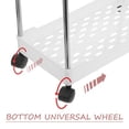 thumbnail image 4 of Utility Cart 3-layer Rack Multi-purpose Organizer Shelf With Hook Bathroom Kitchen Cart With Wheel, 4 of 7