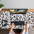 thumbnail image 4 of Long Mouse Pads for Desk,Pink and Black Of Leopard Print Desk Mats on Top Of Desks, Desk Mouse Pad Extra Large with 3mm Non-Slip Base and Stitched Edge for Gaming,Office,Work,Home 47.3"x23.6", 4 of 6