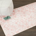thumbnail image 2 of Mainstays Pink Floral Faux Fur Indoor Accent Rug, 36"x56", 2 of 8