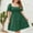 Green, variant on Cute Milkmaid Dresses for Women Summer Puff Sleeve Square Neck Mini Dress Plus Size Sundress for Curvy Women