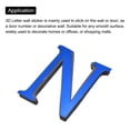 thumbnail image 4 of Unique Bargains 3D Acrylic Alphabet Mirror Wall Stickers Letter N Self-Adhesive Home Decor Letter Sign Art Sticker Decal Blue, 4 of 7